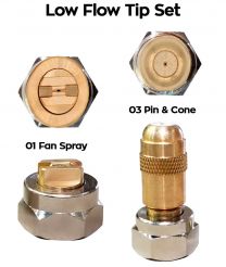 Low Flow Tip Set Brass 03 Pin/Cone, 8001 Fan